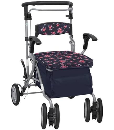 Amazon | 島製作所 四輪歩行車 シンフォニースリムBOX 花柄紺 1個 | 島